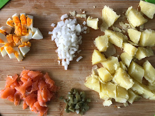 Picar ingredientes ensalada