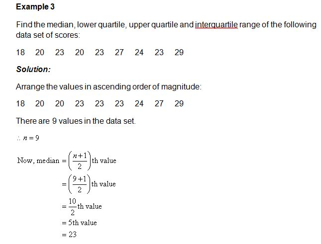 Quartiles, Deciles and Percentiles