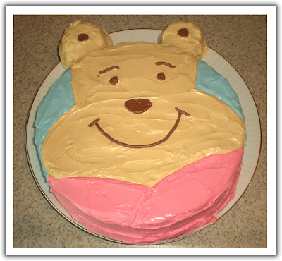 Birthday Cake Outline. Winnie The Pooh Birthday Cake