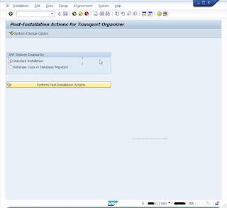 Perform Post SAP Installation