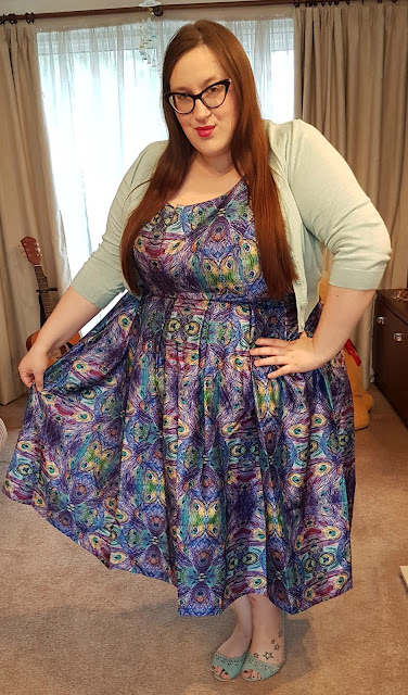 plus size Lindy Bop Evelana Peacock dress