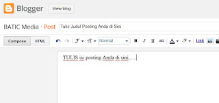 Cara Membuat Posting di Blog Blogspot