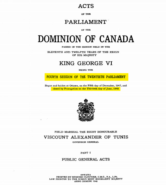 Canada Germany King George VI Nazi income tax act illegal looting prorogation