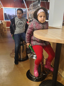 Tractor and milk can chairs ar b.a. Sweetie Candy + Soda Shoppe