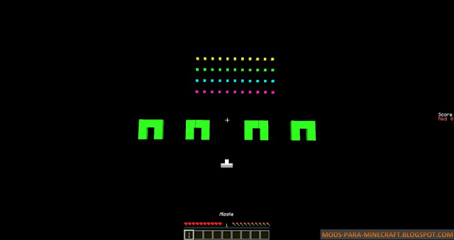 Space Invaders en Minecraft gracias al mapa MultiVaders 1.8