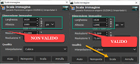 ridimensionare immagine in GIMP