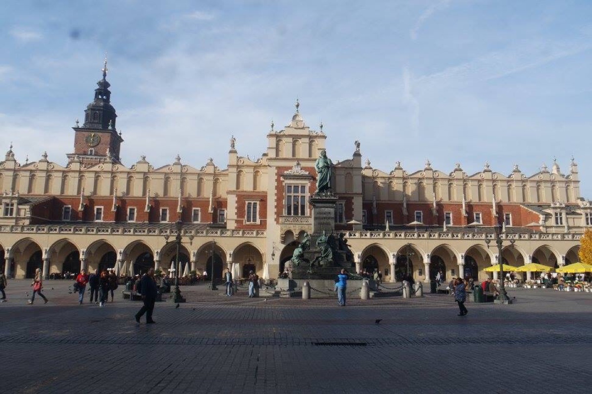 Main Market Square of Krakow Poland Main Market Square of Krakow Poland