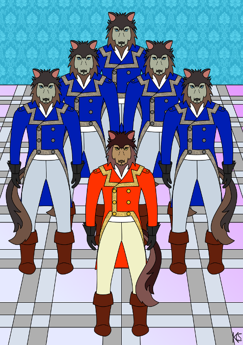 marcona-tekintetű-farkasemberek-piros-és-kék-uniformisban