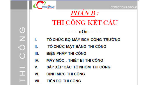 cẩm nang thi công Coteccons