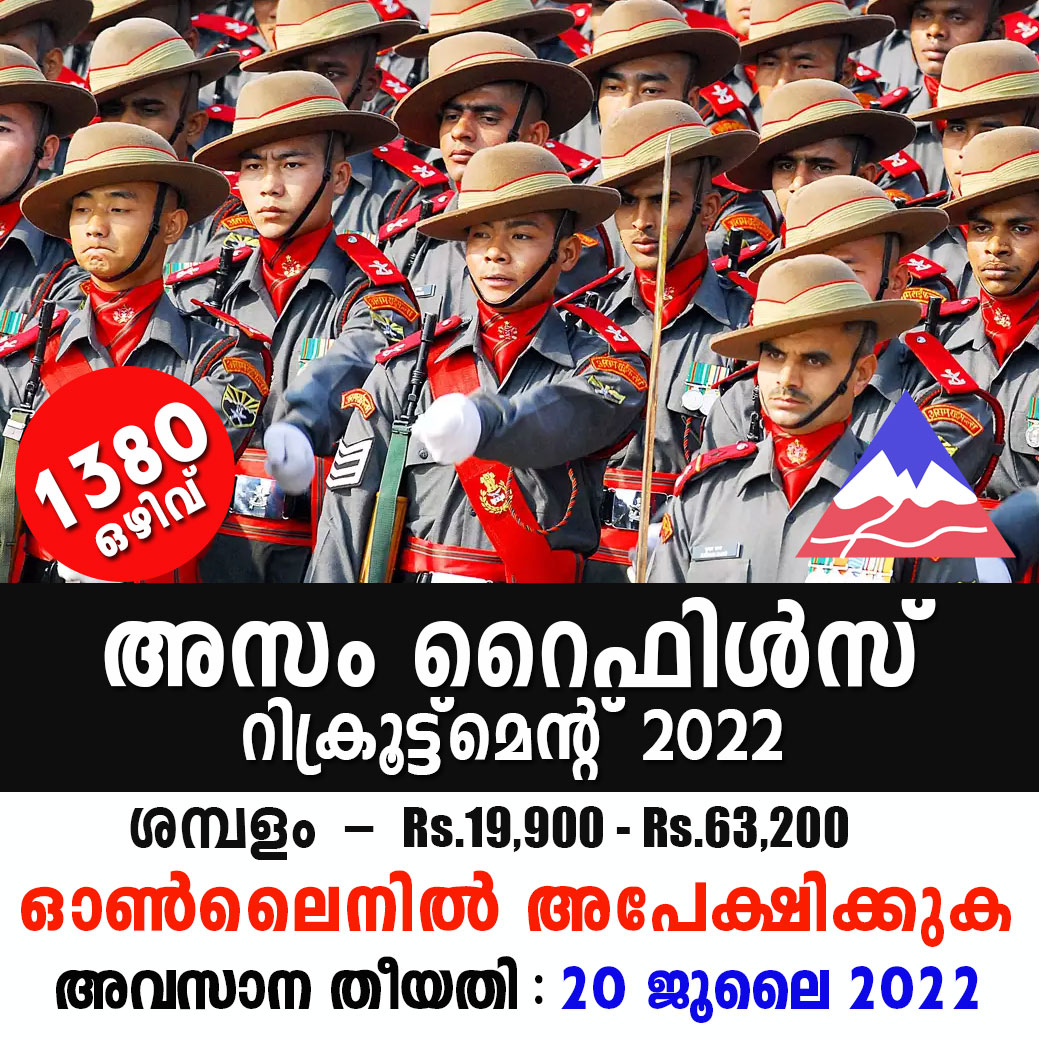 Assam Rifles Recruitment 2022 | 1380 Vacancies | Apply Online
