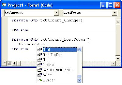 VB Code Editor Window