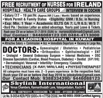 Free job recruitment for Ireland