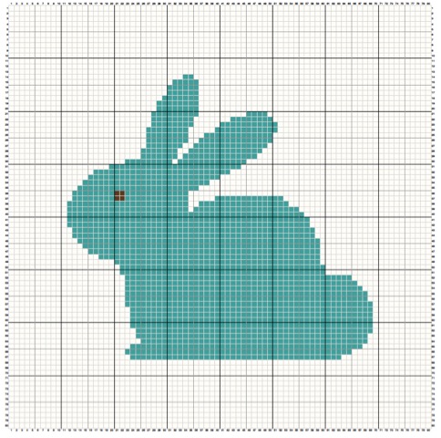 Bunny - free cross stitch pattern