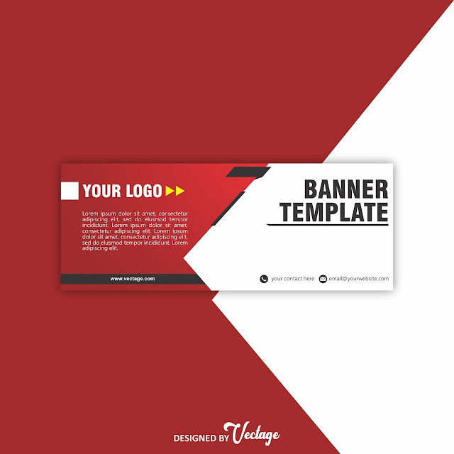 red banner design template download,