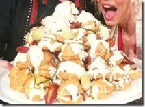 Profiteroles goloso con fonduta al taleggio