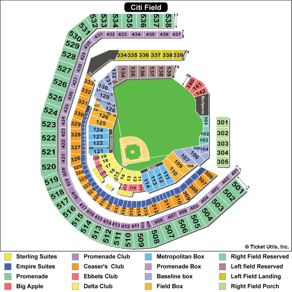 citi field seating chart - Citi Field Seating Chart Interactive Seat Map SeatGeek