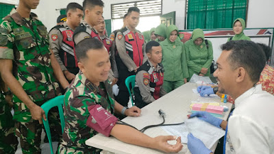   Jelang HUT Kodam III/Siliwangi Ke-78, Kodim 0607/Kota Sukabumi Gelar Donor Darah 
