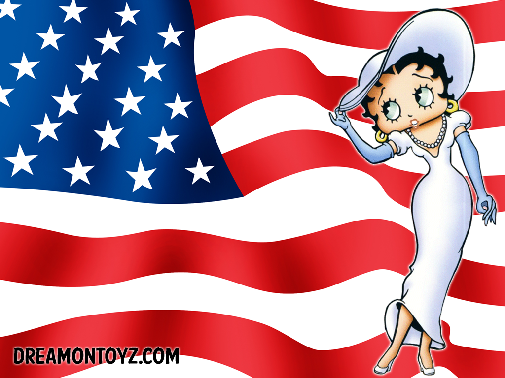 Betty Boop Pictures Archive: American flag Betty Boop wallpapers