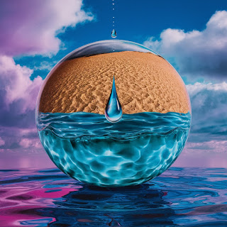 lovely sky, sphere shaped like a drought sky, resembling water with sky, blue colorful  sky with white clouds, surrealism photography art, lonly sky, ai picture, ai generated, ai images, ai nature image, ai background,