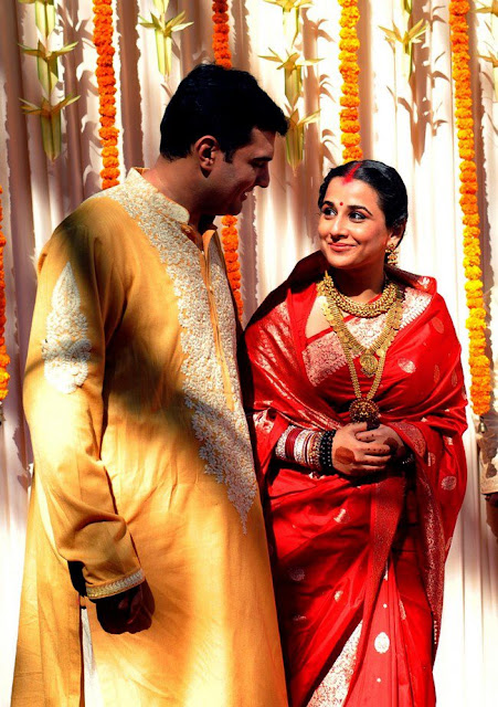Vidya Balan and Siddharth Roy Kapur at their wedding ceremony in Bandra