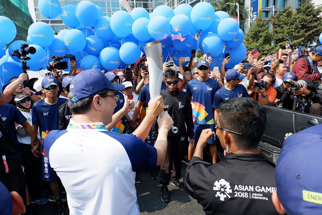 torch relay asian games 2018 bersama bank mandiri