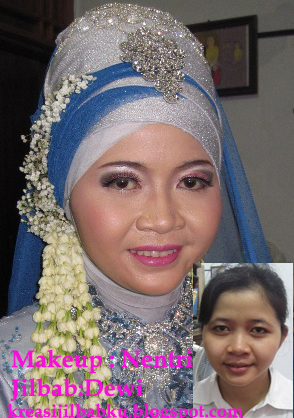 Kreasi jilbab pengantin