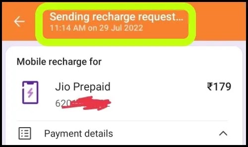 Fix Sending Recharge Request Problem Solved on PhonePe