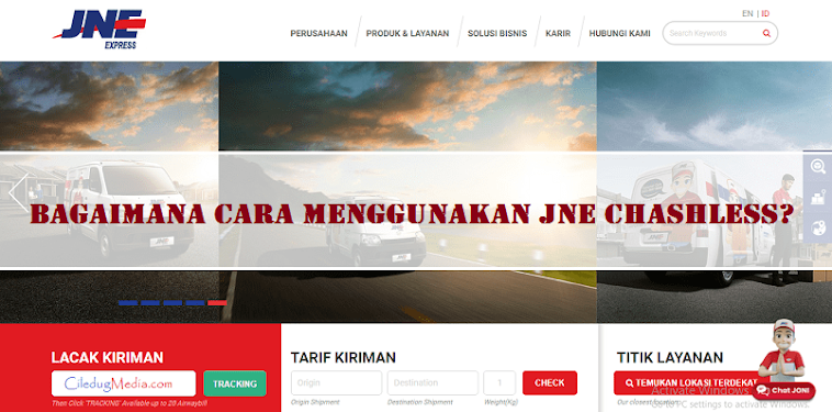Bagaimana cara menggunakan JNE Chashless? Bagaimana cara menggunakan JNE Chashless?