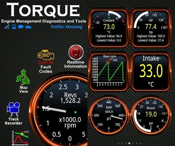 تطبيق فحص السيارات من خلال هاتف أندرويد Torque Pro
