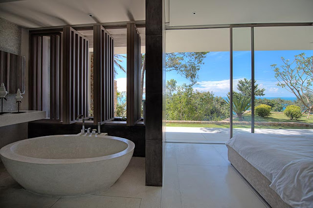 Picture of minimalist bathroom with glass walls