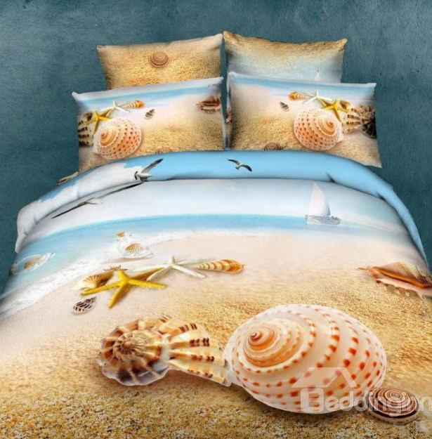 http://www.beddinginn.com/product/Unique-Starfish-Shell-On-Beach-Print-4-Piece-Bedding-Sets-Duvet-Cover-Sets-10575479.html