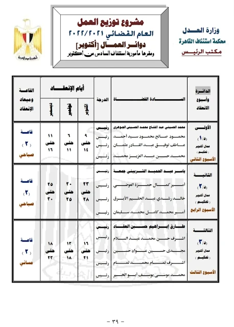 (15) دوائر مدنى أكتوبر  ( أكتوبر ٢٠٢٢ )  مقرها  مأمورية إستئناف السادس من أكتوبر