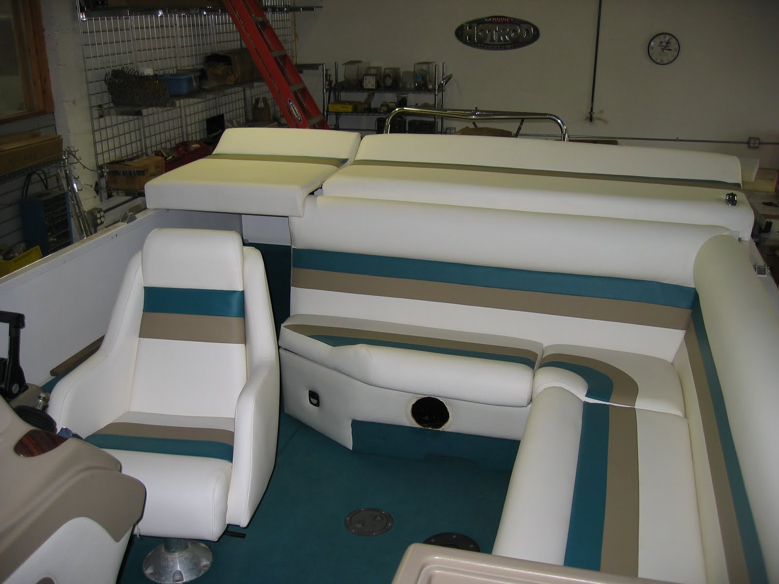 Homestyle Custom Upholstery and Awning: Full Boat Interior
