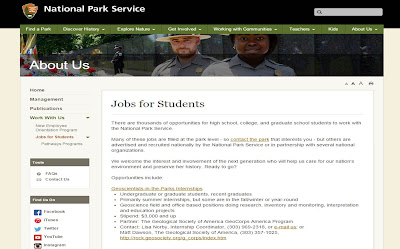 Jobs for Students with the National Park Service