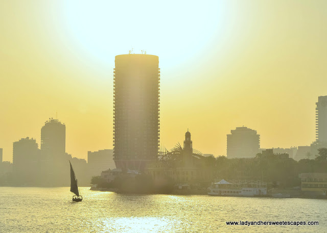 sunset in Nile River