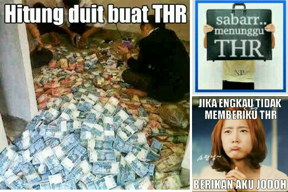 DP BBM THR Lucu Dan Gambar Meme Kata Lucu THR Lebaran Idul 