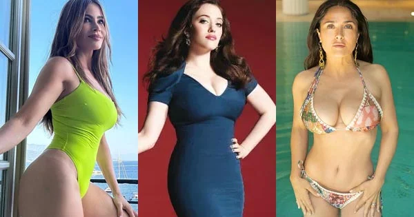 Hollywood curvy busty actresses bikini