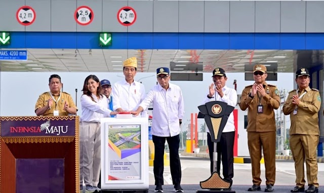 Presiden Jokowi Resmikan Jalan Tol Seksi Tebing Tinggi-Indrapura dan Indrapura-Limapuluh