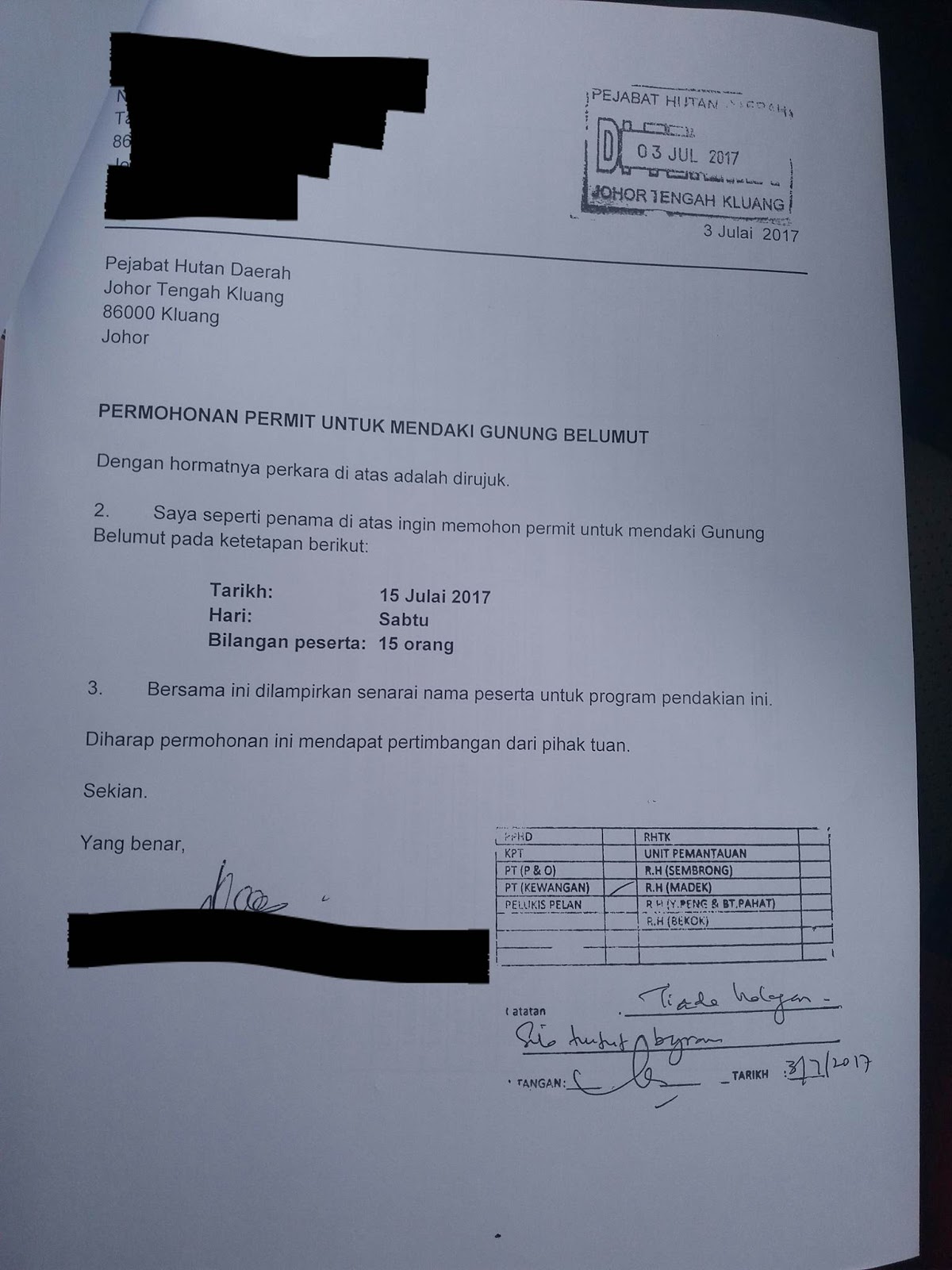 Surat Rasmi Contoh Surat Permohonan Permit Polis