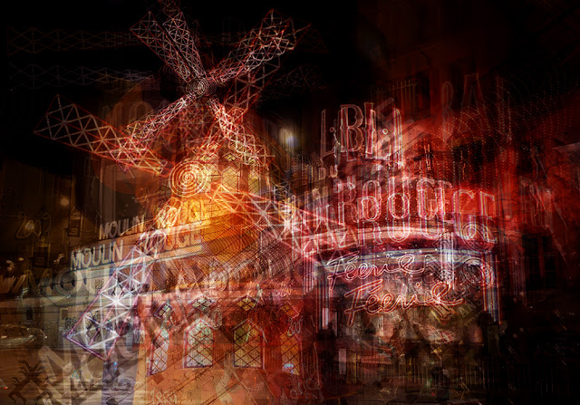 Esposizioni multiple del Moulin Rouge a Parigi. Di Alessio Trerotoli