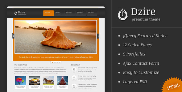 Dzire - Business & Portfolio HTML/CSS Theme