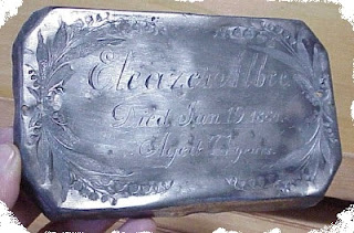 Coffin Plate Of Eleaza Albee 1884