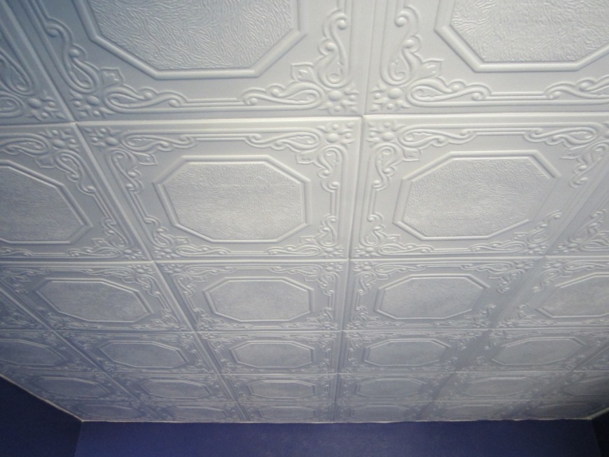GIY: Goth It Yourself: Polystyrene Tiles over Popcorn Ceiling
