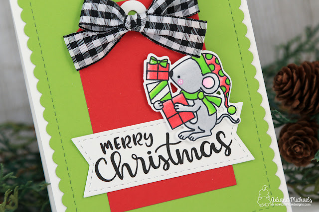 Merry Christmas Mouse Card by Juliana Michaels featuring Newton's Nook Designs Naughty or Mice Stamp Set