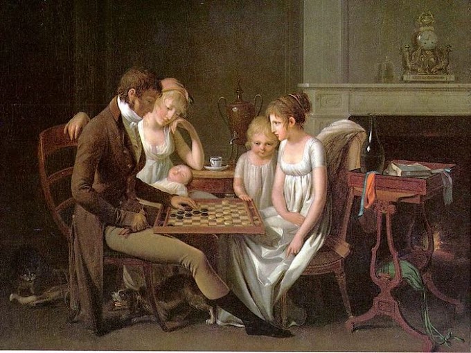  Луи-Леопольд Буальи  -  Семейная игра в шашки