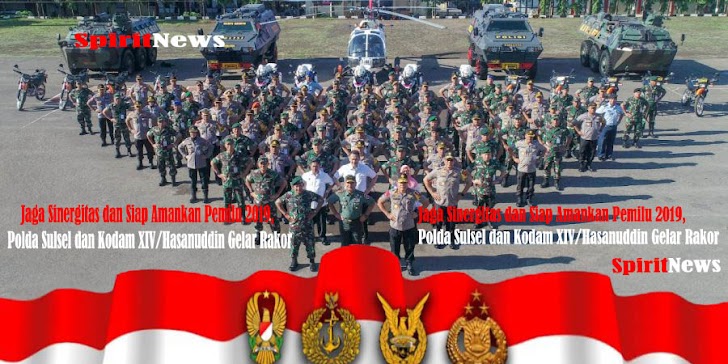 Polda Sulsel dan Kodam XIV/Hasanuddin Gelar Rakor, Siap Bersama Amankan Pemilu 2019