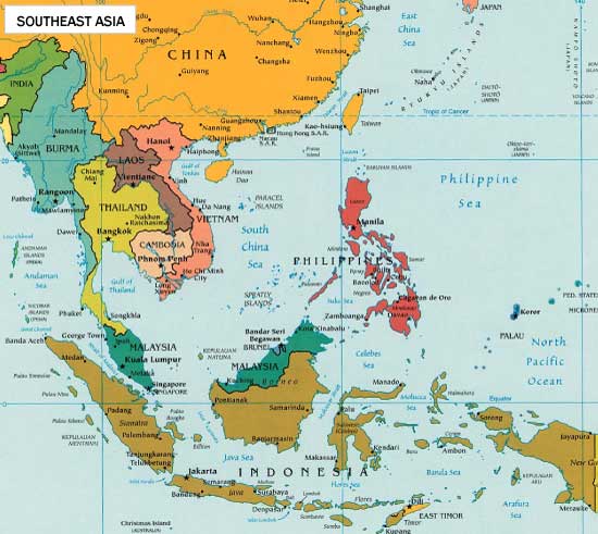 east asia map physical features. east asia map physical