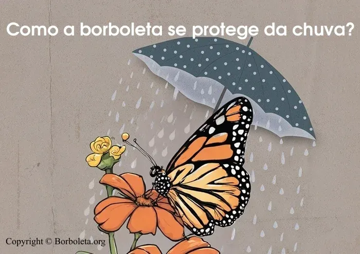 Como a borboleta se protege da chuva?