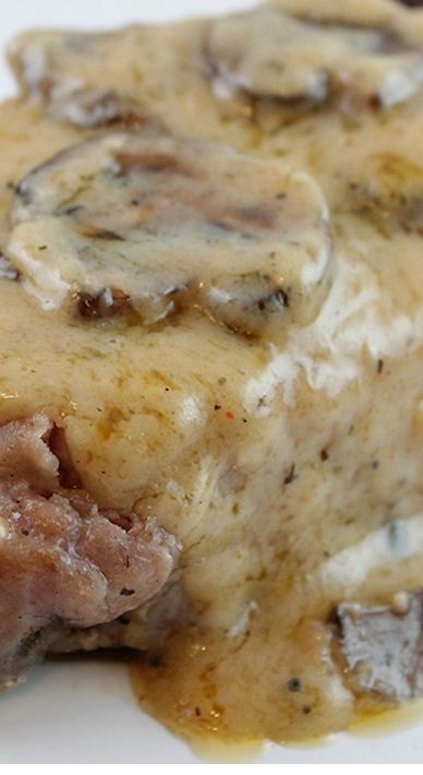 Garlic Butter & Mushrooms Baked Pork Chops Recipe