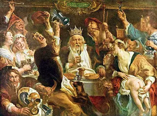 Le roi boit, coutumes et traditions de la fête des rois Jacob Jordaens. The King Drinks. c.1640.